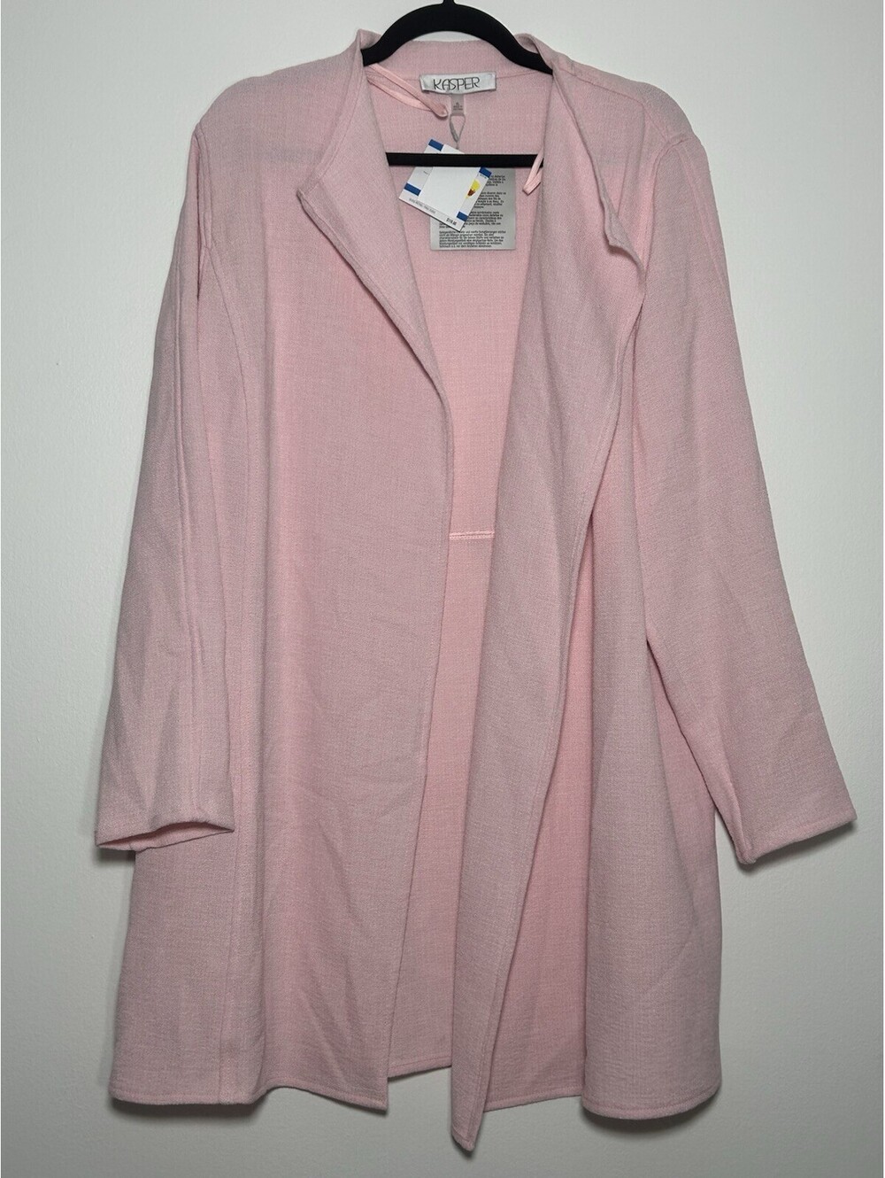 Kasper Pink open-front cardigan jacket Size Extra Large NWT